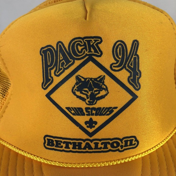 Cub Scout Hat Cap Pack 94 Bethalto Illinois Yellow Snapback One Size Fits Most - Picture 4 of 11